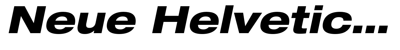 Neue Helvetica 83 Extended Heavy Oblique